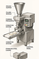 Machine à former des empanadas et des pastelitos, solution automatique intelligente pour la production de snacks fourrés pour la cuisine et la boulangerie