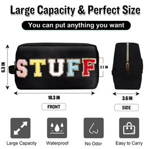 Sac de Maquillage Grande Capacité Coloré et Tendance pour Femme, Sac à Main Portable de Voyage, Organisateur de Rangement en PU pour Cosmétiques - Product Image 2