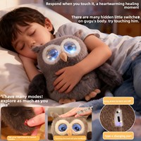 Oiseau interactif intelligent en polaire corail ultra doux avec IA, reconnaissance vocale et Wi-Fi, poupée compagnon d'anniversaire, coffret cadeau