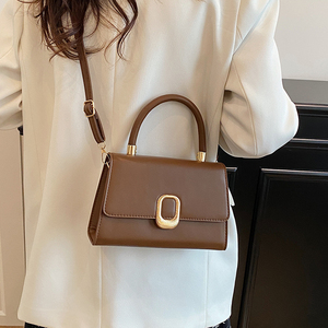 Borse a Spalla Donna Marrone Vintage in PU con Fibbia Dorata Grande Capacità Sac à Main Femme Ingrosso Sunday Best 2026 - Product Image 5