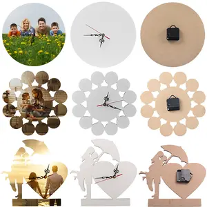 30cm Minimalist Single Face MDF Wood <strong>Wall</strong> <strong>Clock</strong> Dye Sublimation Print Heat Transfer Blank Circle Shape Wooden <strong>Clock</strong> for Home - Product Image 1