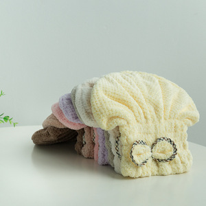 Gorro de secado de cabello de microfibra Jiemeirui, gorro de ducha absorbente y grueso de 26x35 Cm para adultos, estilo princesa coreana - Product Image 1