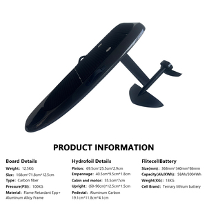 Tabla de Surf Hydrofoil de 8KW y 45KMH, Tabla de Surf Motorizada de Carbono Efoil Rusia, Equipo para Deportes Acuáticos Extremos - Product Image 4