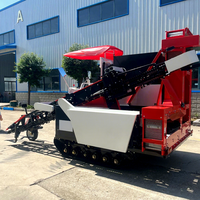 Récolteuse d'arachides entièrement automatique avec déchargement en hauteur, collecte mécanique des fruits, extraction des semis, tri et nettoyage du sol