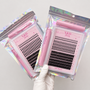 Großhandel Wispy Spikes Wimpernbüschel-Set mit individuellem Logo, CD-Curl, natürlich flauschige DIY-Wimpernbüschel, Manga-Wimpernbüschel - Product Image 4