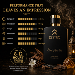 น้ำหอม ZESTEQ อู๊ด อาระเบีย ลักชัวรี่ 100 มล. โอ เดอ ปาร์ฟูม สำหรับผู้ชายและผู้หญิง กลิ่นหอมอูด วู้ดดี้ ฟลอรัล โอเรียนทัล ติดทนนาน - Product Image 4