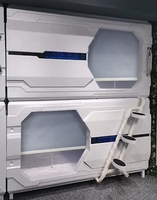 Capsules d'hôtel modernes en plastique, appartements, cabines de couchage, lits superposés