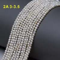 3-3.5mm 2A perle rotonde piccole perle cinesi perle d'acqua dolce all'ingrosso per la creazione di gioielli