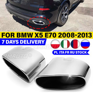 ปลายท่อไอเสียคู่โครเมียม สแตนเลส สำหรับ BMW X5 E70 ปี 2008 2009 2010 2011 2012 2013 อุปกรณ์ตกแต่งรถยนต์ - Product Image 1