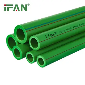 IFAN Atacado Profissional Fábrica PPR Tubo De Encanador PPR PN20 Atacado Tubo De Água De Plástico Verde PPR Pipes