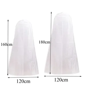 Transparent mariage protecteur anti-poussière couvre robe de mariée vêtements couverture sac de vêtement pour robe longue