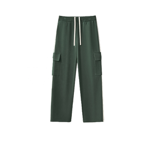<span class=keywords><strong>Pantalon</strong></span> <span class=keywords><strong>chino</strong></span> décontracté sportif à cinq bandes, taille mi-haute, en toile pour <span class=keywords><strong>femme</strong></span>, style rétro Lulu, nouveau, 350 g, polyvalent, ample, à jambes larges, long - Product Image 3