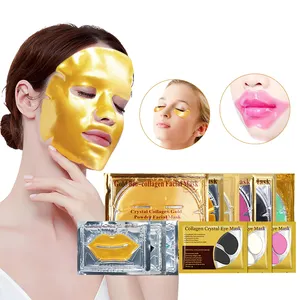 Maschera per il viso foglio cosmetico per il viso Gel d'oro gelatina collagene 3D cristallo bianco crema idratante per il viso femminile maschera all'acido ialuronico 2 anni