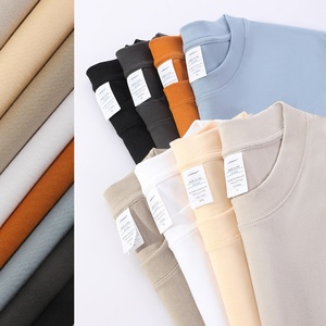 T-shirt à manches longues en coton peigné lourd 230g pour hommes et femmes, respirant, anti-humidité, coupe ample, <span class=keywords><strong>col</strong></span> rond - Product Image 2