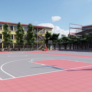 VMKON Gamechange + TPE PP portátil baloncesto Pickle Ball voleibol bádminton tenis cancha deportiva baldosas de suelo - Product Image 1