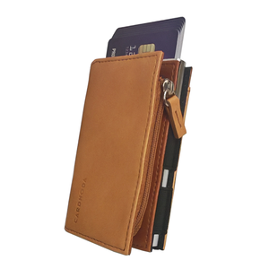 Cardhoda Aluminum Slim Bank Use Card Holder Minimalist Design Unisex <b>Wallet</b> Short Length Brown Color 6 Inch Made in China - Product Image 1