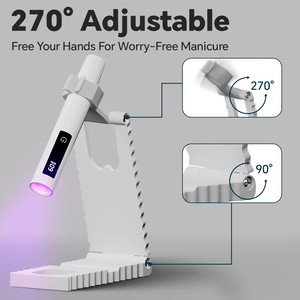 Timing Display Mini UV Nail <b>Light</b> with Adjustable Stand, Portable <b>Rechargeable</b> Nail Dryer Lamp for Gel Nails, Home and Salon Use - Product Image 3