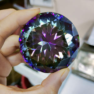 Piedra cúbica sintética de circonia cúbica, corte redondo, 50mm, 1 unidad - Product Image 4