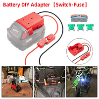 Adaptateur de batterie pour outil électrique avec interrupteur à fusible, convertisseur pour chargeur de batterie Milwaukee 12V 18V, adaptateur pour batterie DCB200B DCB606