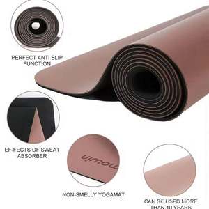 Fabricante de esterillas de yoga ecológicas, esterilla de fitness de Yoga Mate Yogamat, esterilla de Yoga de goma natural duradera con estampado personalizado de PU - Product Image 4