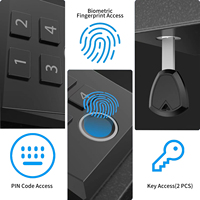 T3 nouveau coffre-fort automatique pour pistolet à pousser et à tirer avec clé de mot de passe d'empreinte digitale pour la sécurité du bureau à domicile