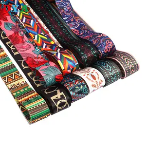 Stock Pattern or Custom Printed Polyester Webbing for Bag Strap Guitar Shoulder Strap