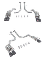 Échappement arrière professionnel à double silencieux pour Lexus IS350 3.5L 2014 - Acier inoxydable 304SS poli miroir avec embouts quadruples superposés