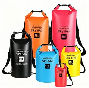กระเป๋าแห้งกันน้ำแบบลอยน้ำ ผลิตตามสั่ง (OEM) หลายสี ขนาด 2L 3L 5L 10L 15L 20L 30L มาตรฐาน IPX6 ทำจากผ้าใบ PVC - Product Image 2