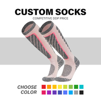 Chaussettes de ski thermiques en laine mérinos Lenz Performance pour homme, qualité supérieure, en coton, personnalisées, respirantes, avec revers, pour l'équitation