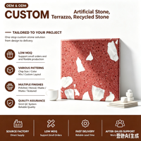 Carreaux de terrazzo de haute qualité en gros d'usine, taille personnalisable pour la décoration des sols et comptoirs de villas et d'hôtels