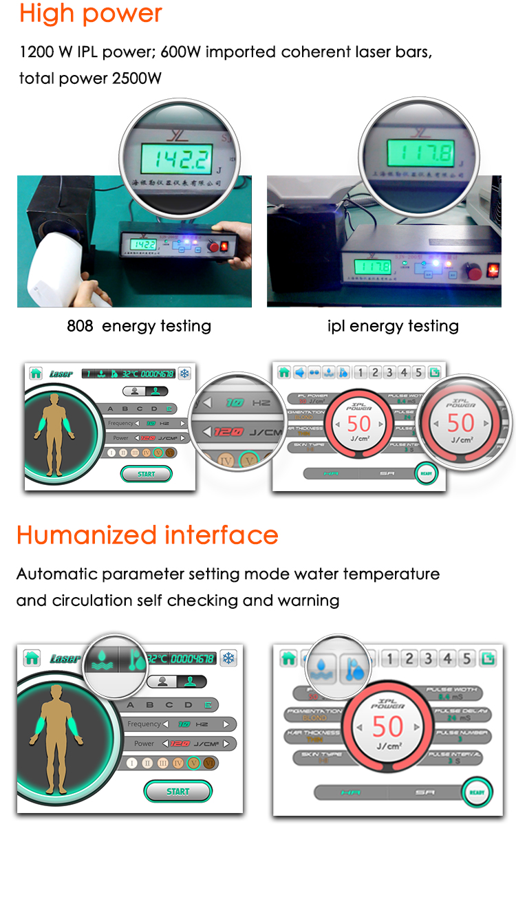 2 In 1 IPL Diode Laser Hair Removal Skin Rejuvenation Beauty Salon Equipment