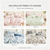 Parure de lit 100 % coton, motif populaire 2026, toucher doux, housse de couette, vente en gros