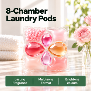 Capsules de lessive concentrées à 8 compartiments, parfum longue durée, vente en gros, marque privée OEM - Product Image 2