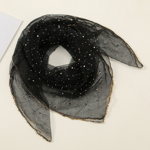 Nuovo strass High-end foulard donna eleganza donna alta qualità veli bandane Glitter squisita moda copricapo da ragazza - Product Image 4