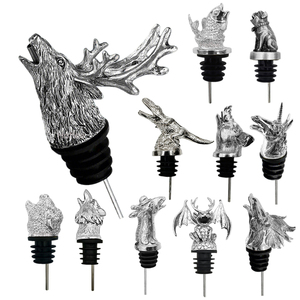 Distributeur de vin réutilisable en métal, design animal 3D, pour bouteilles d'alcool, avec bec verseur rapide et aérateur de vin pour shots - Product Image 1