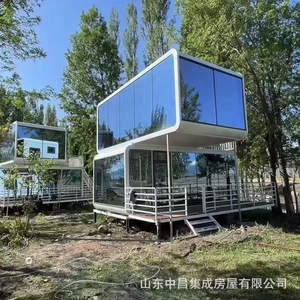 บ้านแคปซูลอวกาศแอปเปิ้ล ดีไซน์ทันสมัย ใช้เป็นโรงแรม สำนักงานเคลื่อนที่กลางแจ้ง - Product Image 2