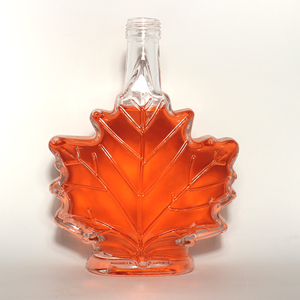 Mini-bouteille de luxe en verre en forme de feuille d'érable pour spiritueux, brandy, vodka, <span class=keywords><strong>whisky</strong></span>, gin, rhum – Contenant au design unique pour les fêtes - Product Image 5