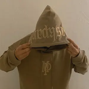 Sudadera con capucha de heavyweight para hombre, ropa de fabricación, con bordado personalizado