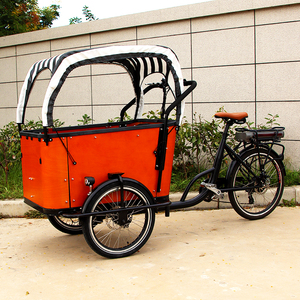 Vélo cargo électrique familial à 3 roues, normes européennes, très vendu, avec 4 sièges et siège bébé - Product Image 4
