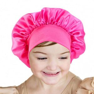 Gorros de Dormir Elásticos Anchos Multicolores al por Mayor, Gorro de Satén para Niñas con Cabello Rizado, Regalos Promocionales - Product Image 1