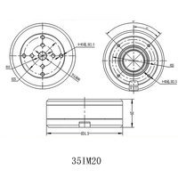 Moteur BLDC à arbre creux haute vitesse 35IM20 7.4-24V 58g alésage 6mm 11000RPM Outrunner pour cardans, drones, robots et équipements médicaux
