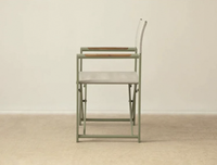 Meubles de jardin de style nordique pour villa, hôtel, camping, terrasse, tables et chaises pliantes, véranda, chaises en alliage d'aluminium haut de gamme