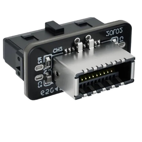 USB 3.2 Gen 1 to Gen 2 Header Adapter, 19Pin to Type-E Converter, Front Panel Type-C Vertical