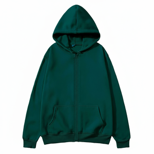 2025 nueva moda sudadera abrigo bolsillos delanteros cremallera cálida 100% algodón chaqueta con cuentas hombres mujer Otoño Invierno cárdigan de Color puro - Product Image 1