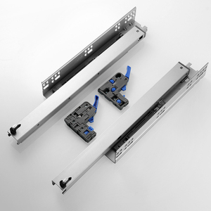 Undermount <b>Drawer</b> <b>Slides</b> 3 Fold Soft Close Full Extension Concealed 3D Adjustable Runners for Kitchen Cabinet Furniture - Product Image 1