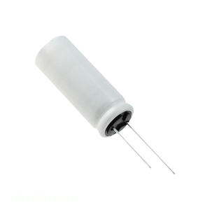 Condensateur traversant à allogement radial CAP ALUM 9100UF 20% 25V UBY1E912MHL – Distributeur agréé - Product Image 1