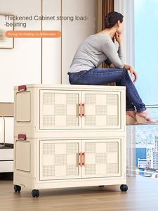 خزانة تخزين بلاستيكية حديثة متعددة الوظائف ZD702-4 مقاومة للغبار وشفافة، لا تحتاج للتركيب، مستطيلة الشكل وسميكة للألعاب والمنزل - Product Image 4