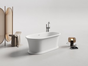 <span class=keywords><strong>Vasca</strong></span> da Bagno Moderna di Lusso Freestanding in Pietra Artificiale Ecologica per Hotel e Ville - Product Image 1