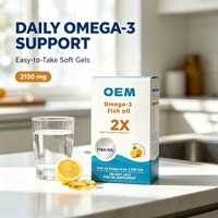 Capsules molles d'huile de poisson oméga-3 haute puissance OEM ODM, complément alimentaire à marque privée