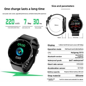 Reloj Inteligente ZL02CPRO con Pantalla Táctil, Correa de Silicona, Monitor de Ritmo Cardíaco, Sueño, Clima, Deportes, Magnético, Resistente al Agua - Product Image 4